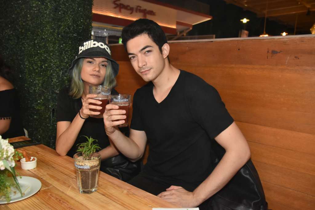 Pink is not just for women, Sanya Smith and her beau Orion Tamayo at Draft Gastropub