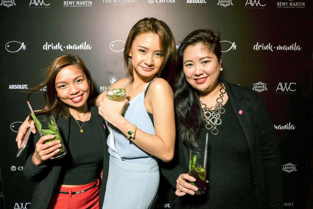 DrinkManila's Tatum Ancheta with Diamond Hotel's Abby Caracas and Melanie Samonte