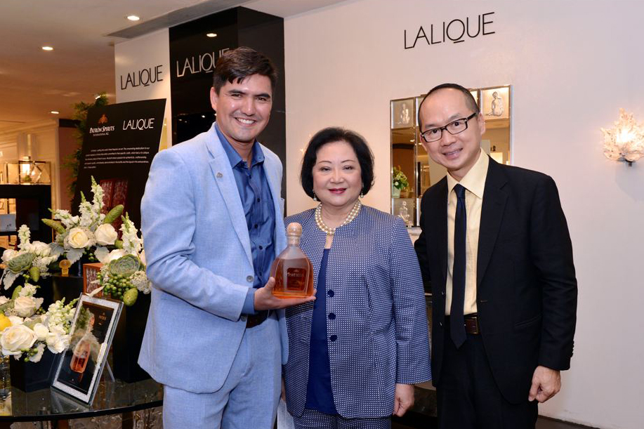Regional director of marketing and commercial strategy for Asia Pacific of The Patron Spirits International AG Milton Alatorre, Rustan Commercial Corporation chairman and CEO Zenaida Tantoco, and regional director for Southeast Asia and Oceania Daniel Ong