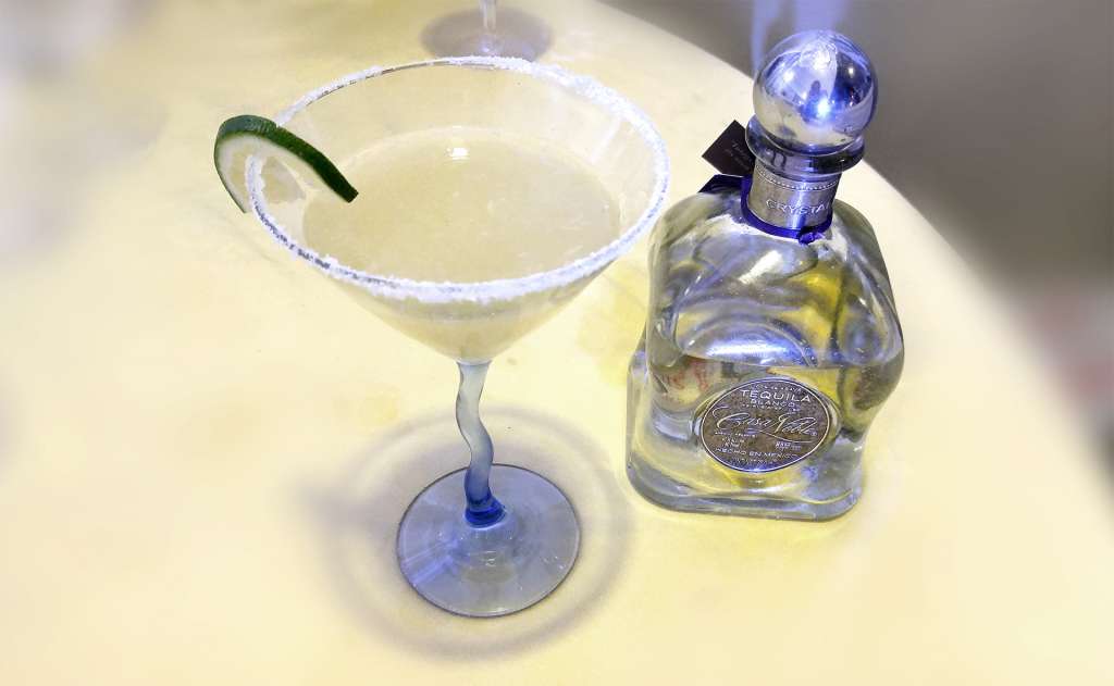 Margarita made with Casa Noble Crystal, Cointreau, lime juice, and sugar syrup