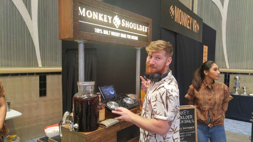 Jay Gray at Monkey Shoulder booth