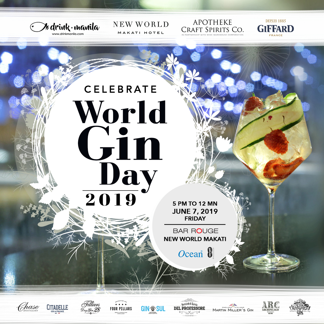 Join DrinkManila for A MonthLong Celebration of World Gin Day